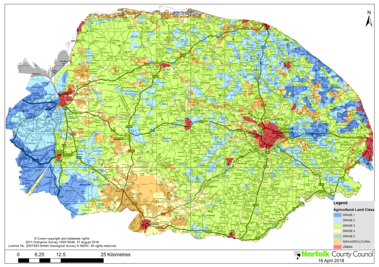 Map 3: Agricultural land grades