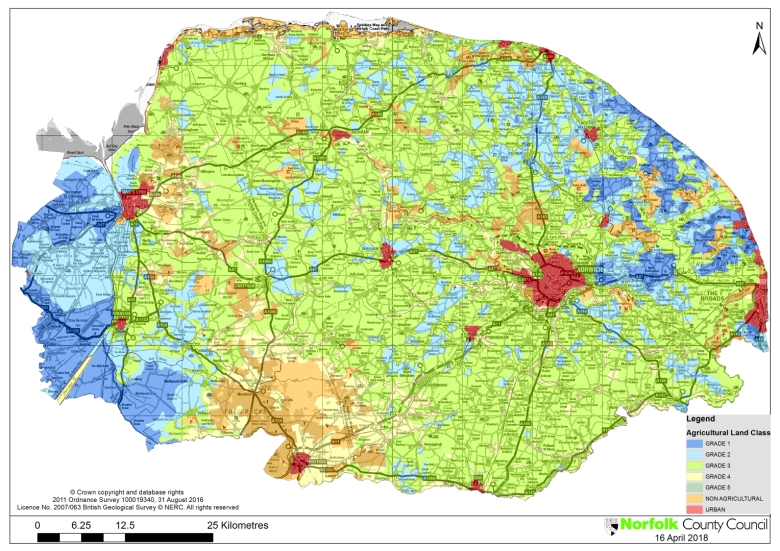 Overview Map of Agricultural Land Class